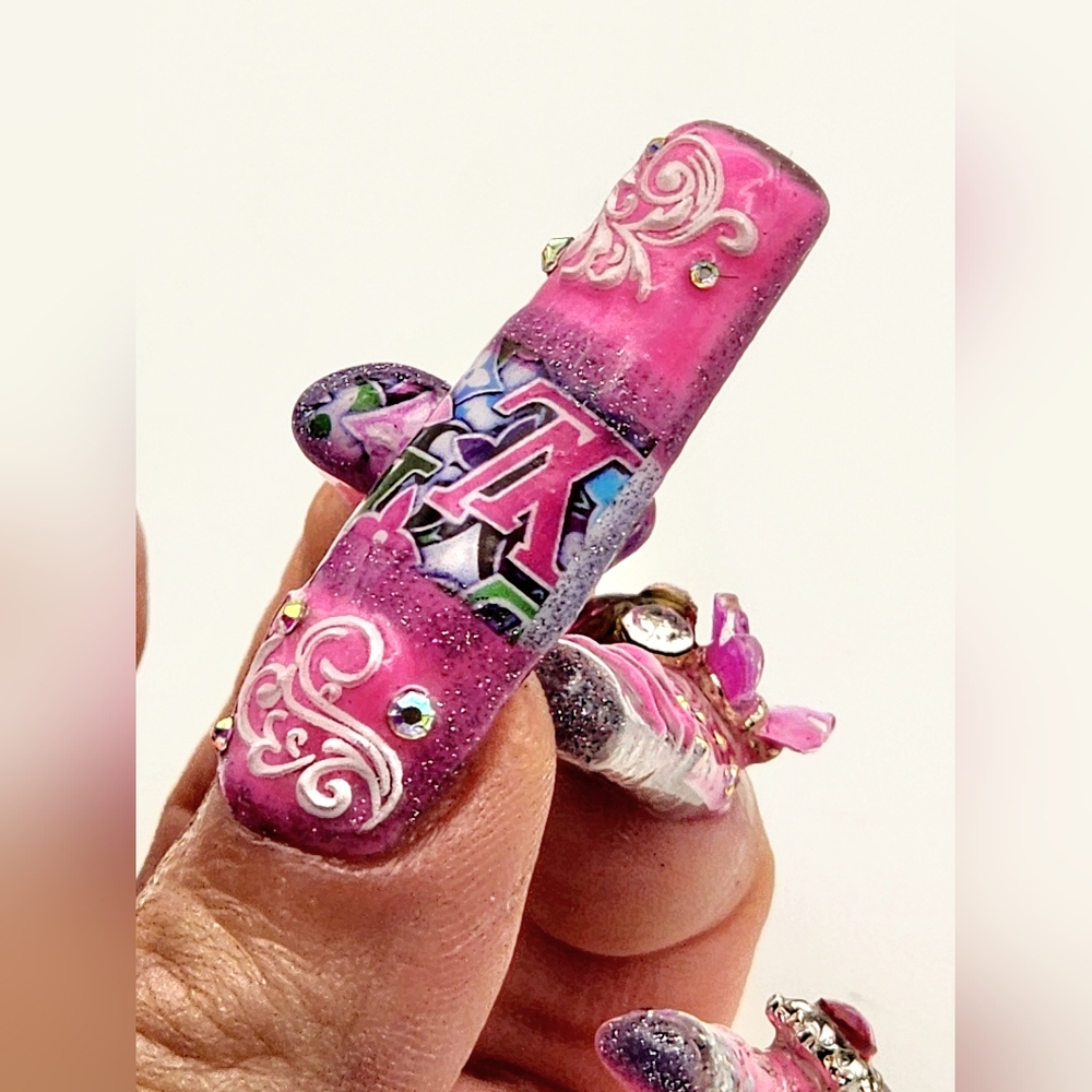Acrylic Aqua Nails 💅 Set - Picture 16 of 17